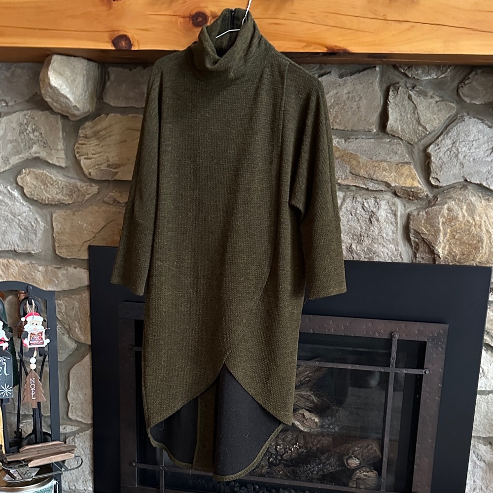 Joseph Ribkoff Olive Green Cowl Neck Sweater